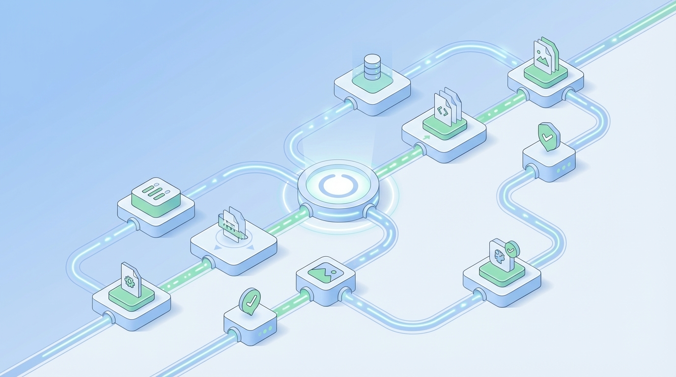 Automated Brand-Consistent Image Pipeline: 8-Step Implementation - Oleno professional guide illustration