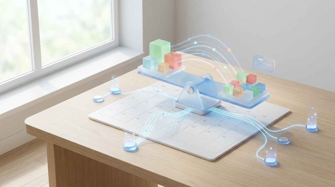 Balancing Personas Across Calendar Using Storyboard - Oleno professional guide illustration