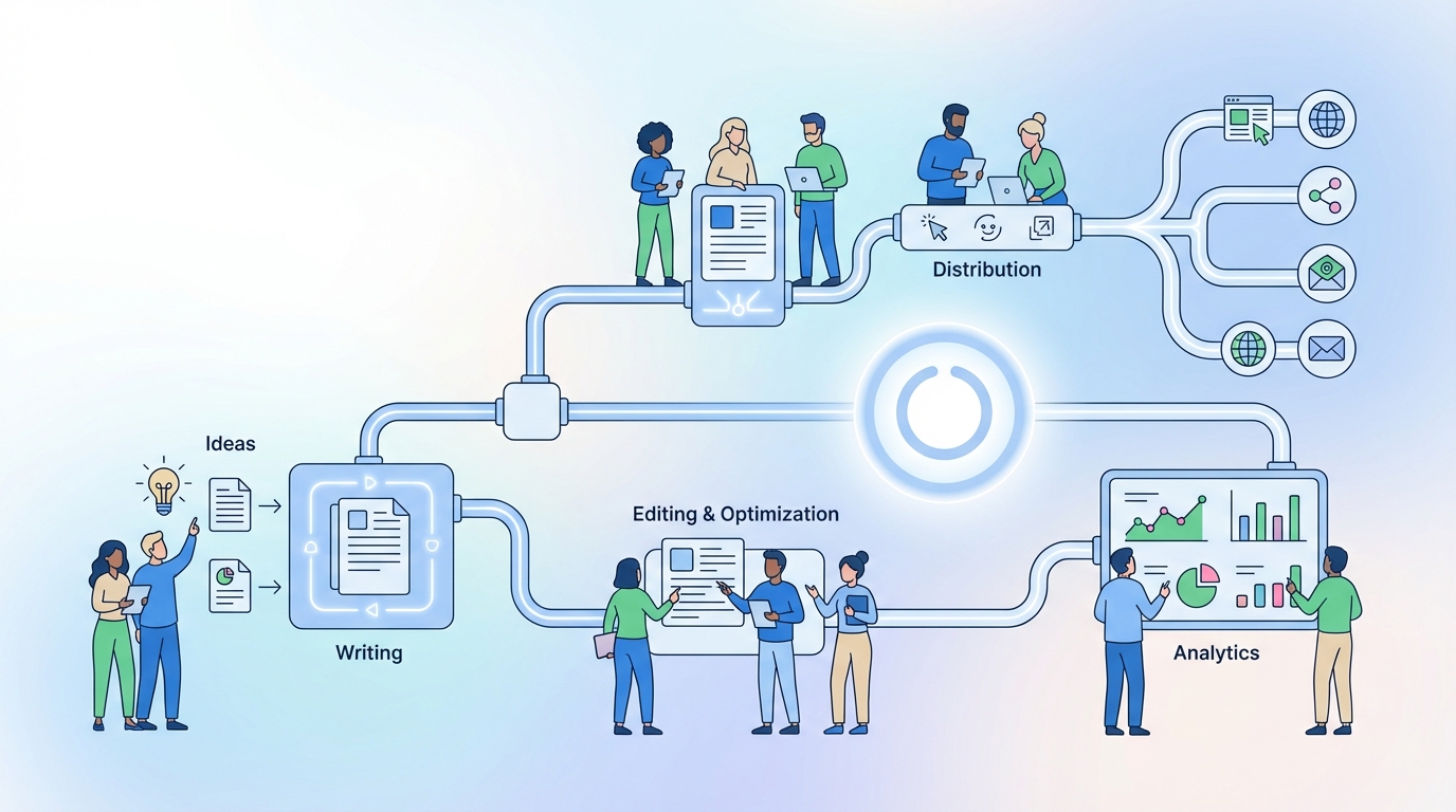 Content automation implementation guide for marketing teams - Oleno professional guide illustration