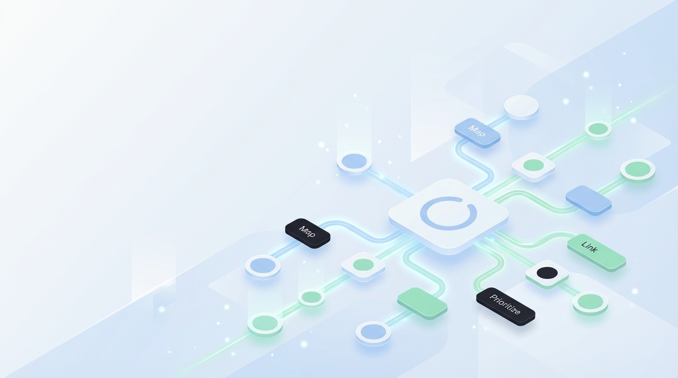 How to Build Topic Clusters: Map, Prioritize, and Link for SEO - Oleno professional guide illustration