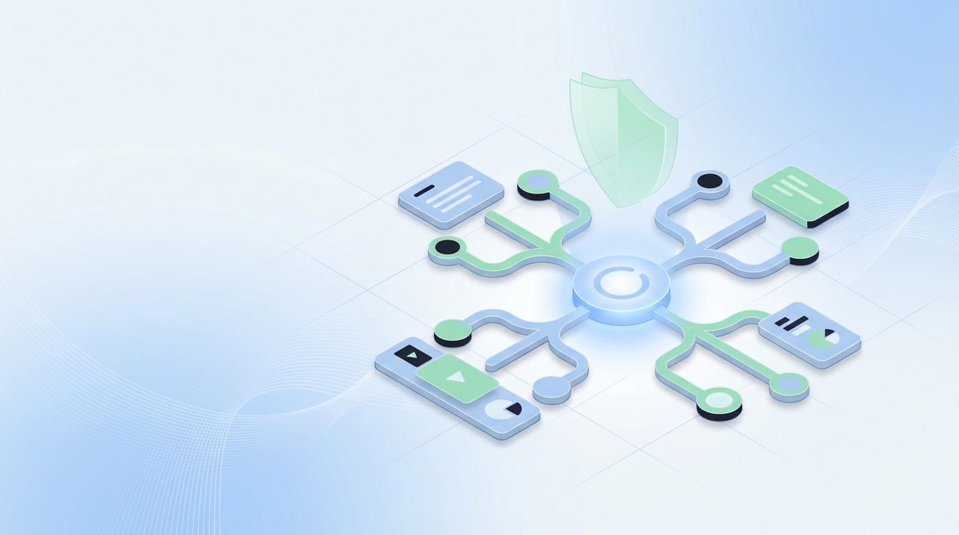 Safely Create Competitive Content Without Sacrificing a Consistent Marketing Message - Oleno professional guide illustration