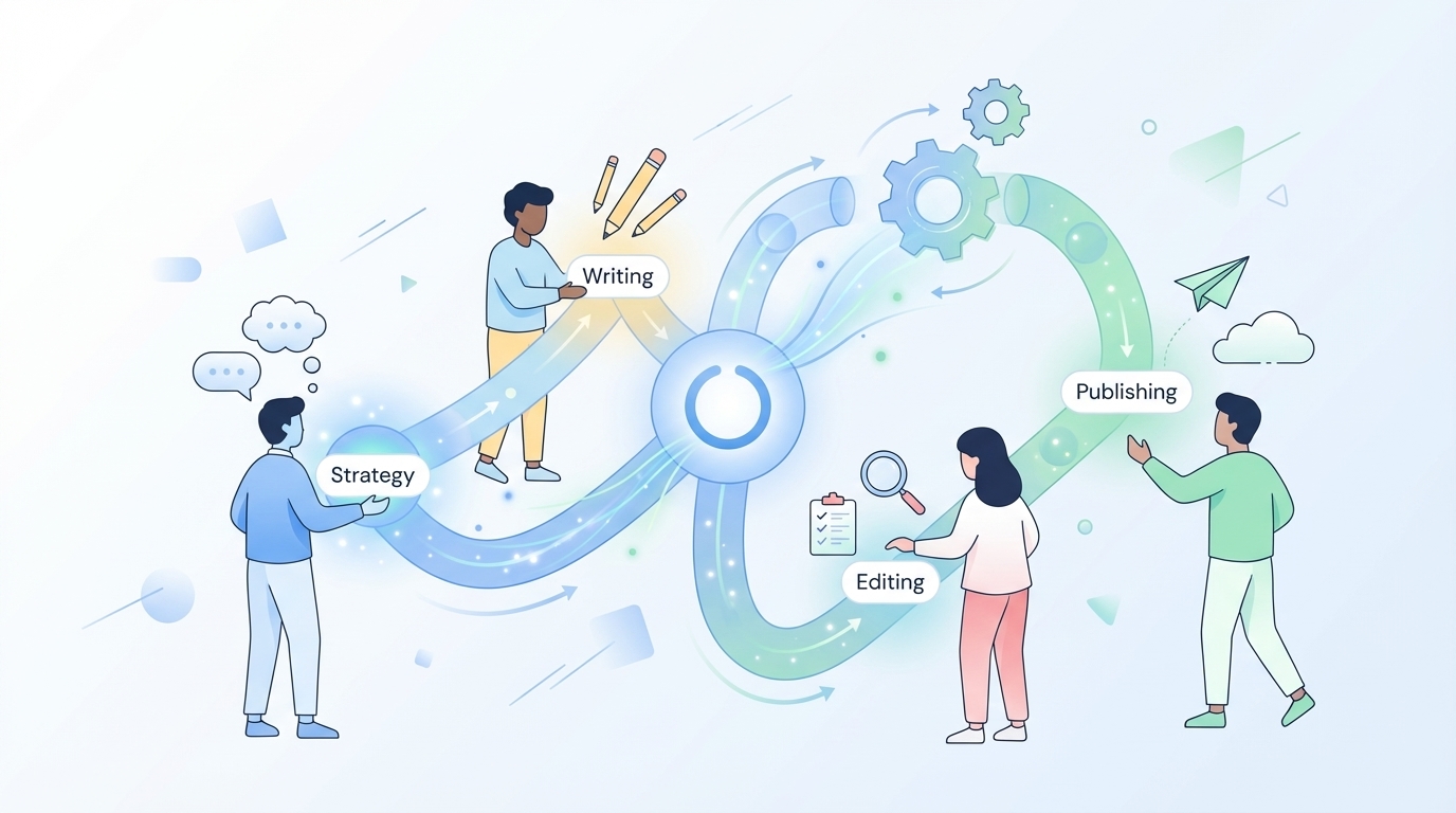 What Are Efficiency-Enhancing Habits in Content Marketing? Explained - Oleno professional guide illustration