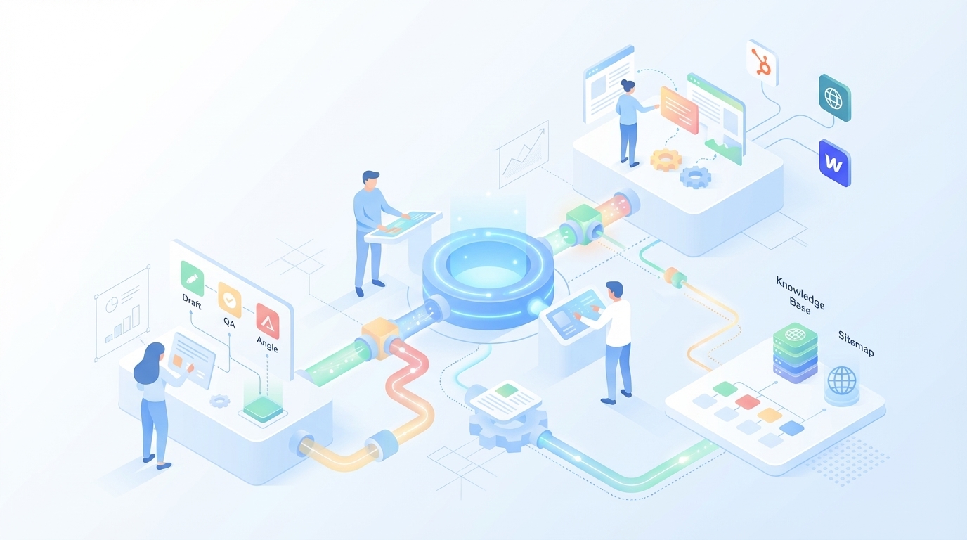 Oleno vs WordPress Plugins: Choosing a CMS-Centric Publishing Stack in 2026 - Oleno professional guide illustration