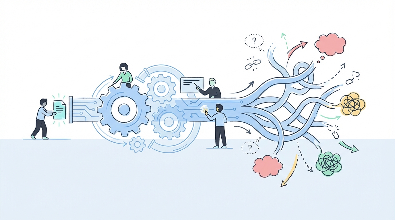 Why Narrative Drift Creeps In As Teams Grow concept illustration - Oleno