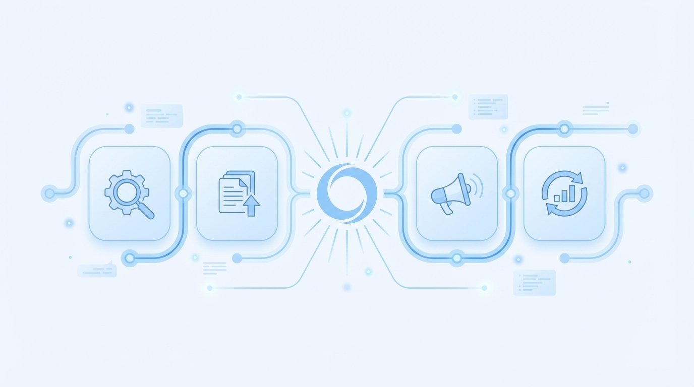 How Oleno Operationalizes The 90-Day Rollout concept illustration - Oleno