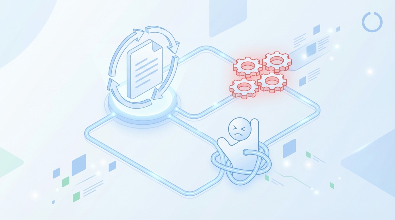 You Know The Pain When Drafts Need Three Rounds Of Fixes concept illustration - Oleno