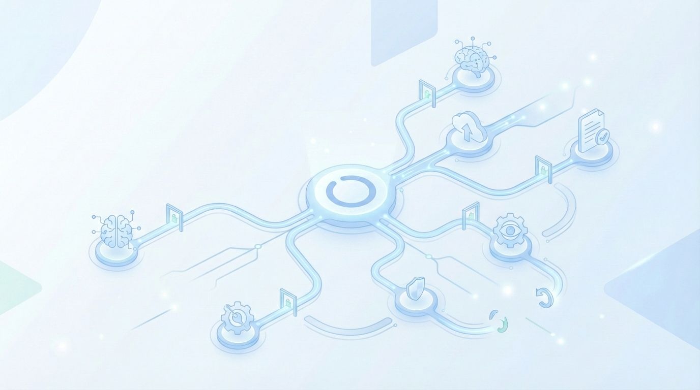 The New Way: Practical AI Tool Orchestration Patterns concept illustration - Oleno