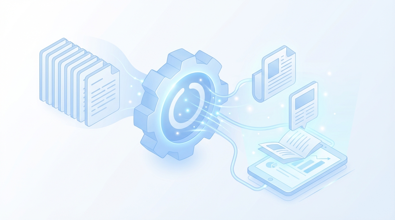 How Oleno Turns Briefs Into Sales-Ready Assets concept illustration - Oleno