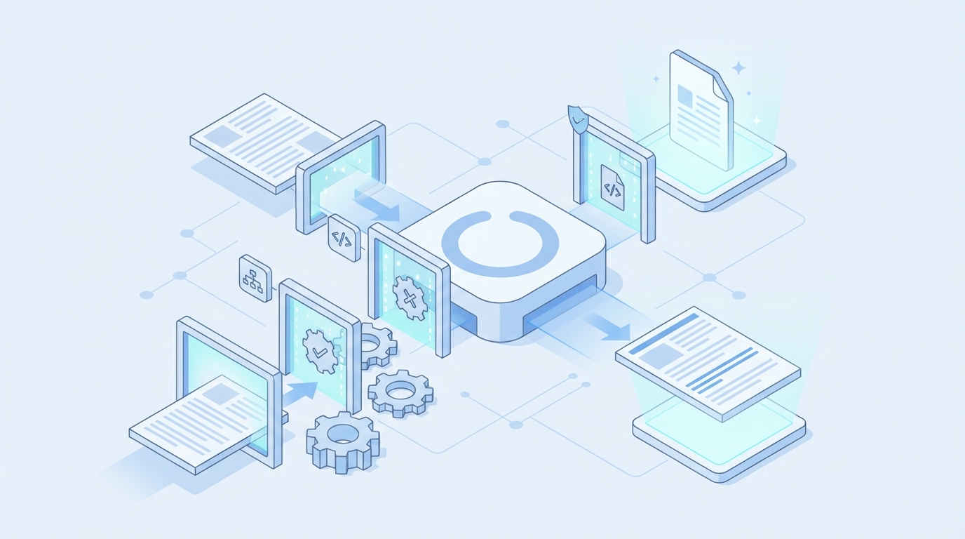 How Oleno Automates Technical SEO Guardrails While You Publish concept illustration - Oleno