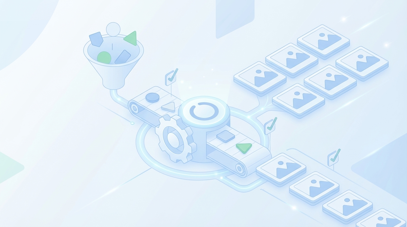 A Production-Ready Approach To Automated, On-Brand Images concept illustration - Oleno