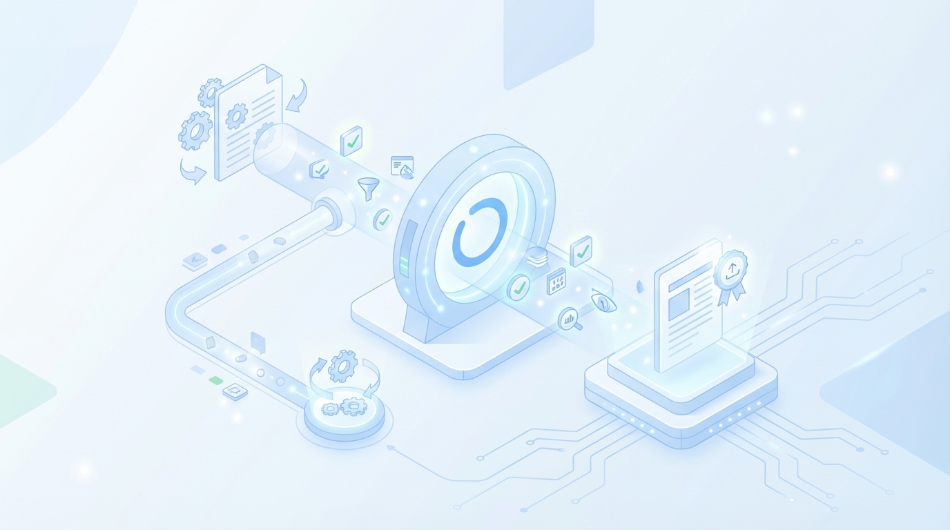 How Oleno Enforces An 80‑Check QA Gate From Draft To Publish concept illustration - Oleno