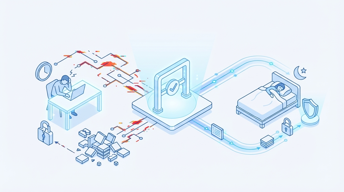 The Human Side: Late Nights, Rollbacks, And Lost Trust concept illustration - Oleno