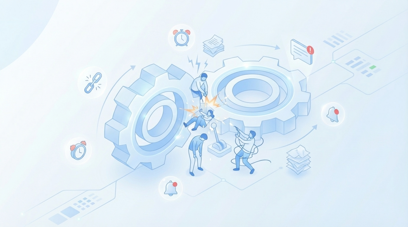 When Quality Depends On People, Friction Follows concept illustration - Oleno