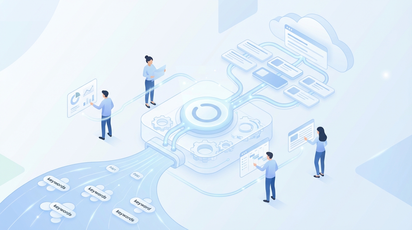 Outrank for Enterprise SEO concept illustration - Oleno