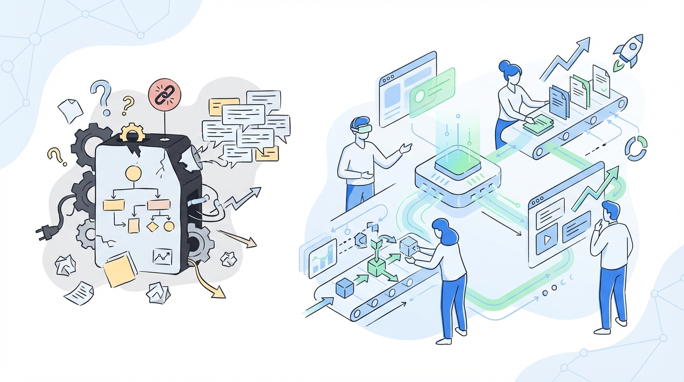 Why Founders Outgrow Generic AI Writing Tools concept illustration - Oleno