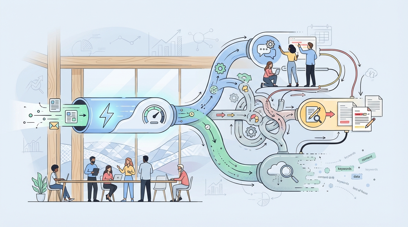 Why Choosing SEO Software Is Harder Than It Looks concept illustration - Oleno