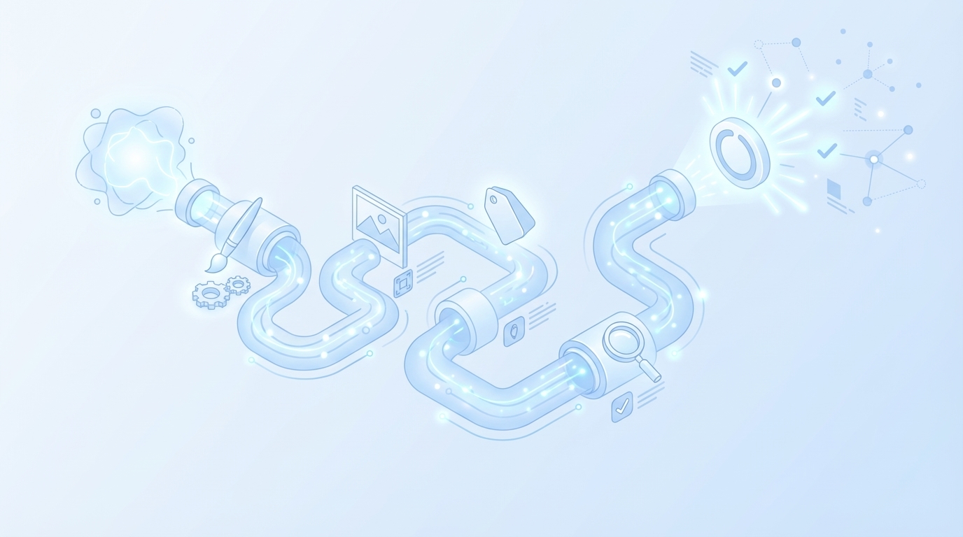 How Oleno Automates Visual Consistency And SEO Signals concept illustration - Oleno