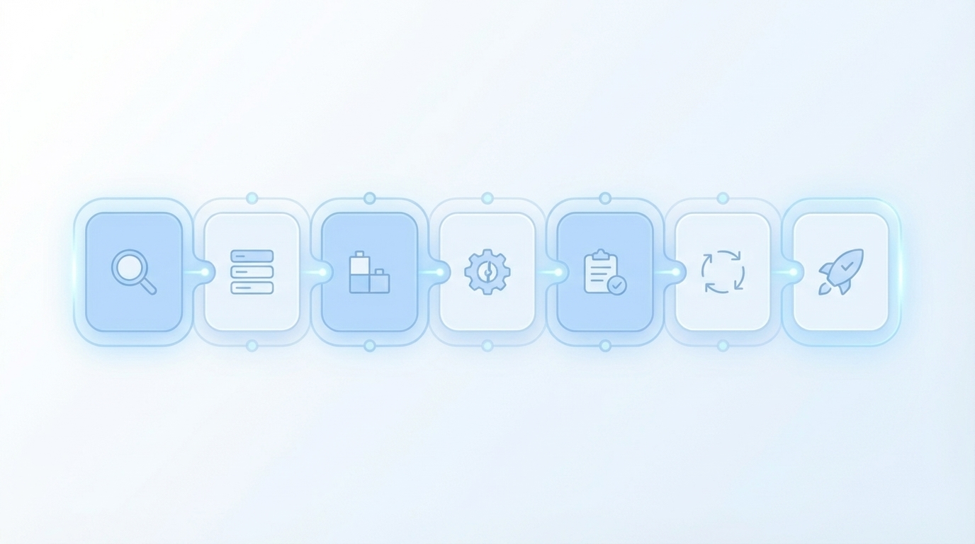 Implement The 7-Step Playbook Now concept illustration - Oleno