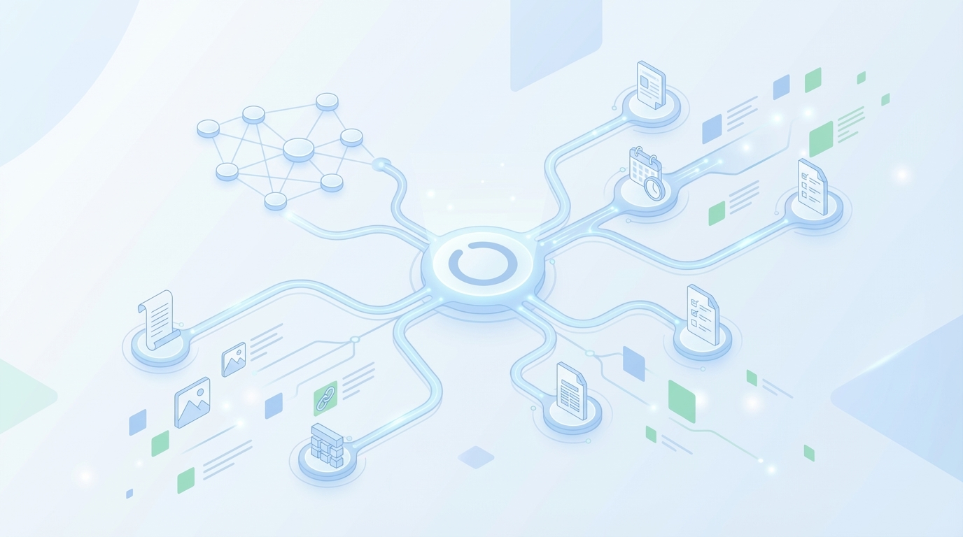 How Oleno Runs This System End To End concept illustration - Oleno