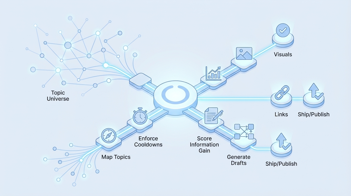 How Oleno Operationalizes The Topic Universe End To End concept illustration - Oleno