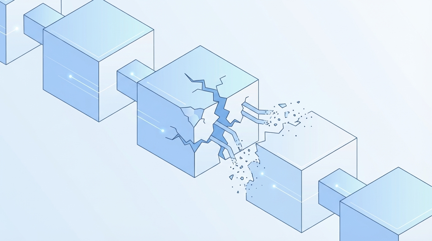 When The Publishing Chain Breaks, Trust Erodes concept illustration - Oleno