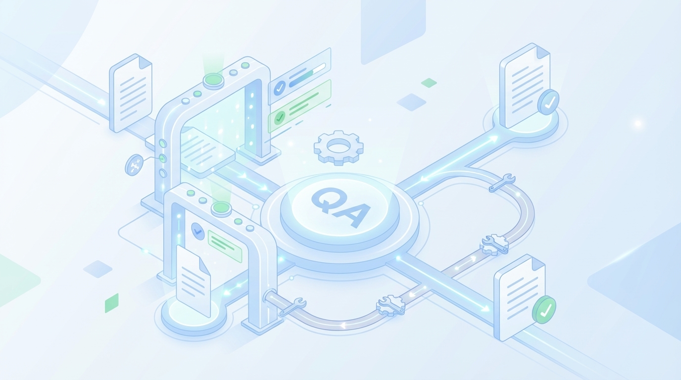 How Oleno Enforces a Deterministic QA Gate and Fixes Drafts Automatically concept illustration - Oleno