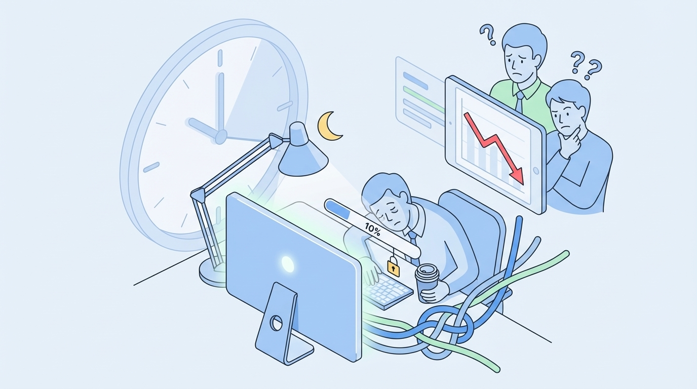 The Human Side When Shipping Slows concept illustration - Oleno