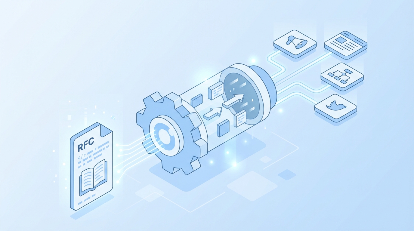 How Oleno Operationalizes Developer Narratives From RFCs concept illustration - Oleno