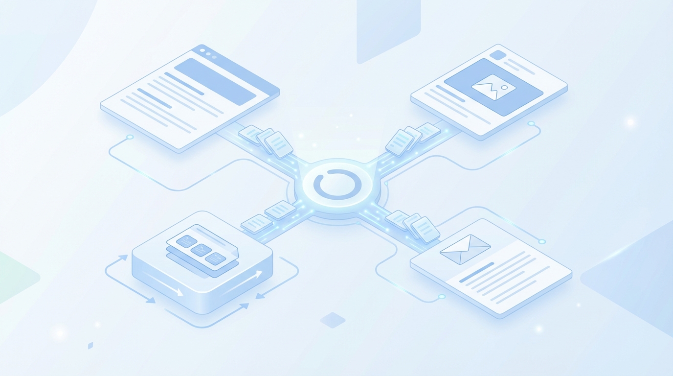 Writesonic at a Glance concept illustration - Oleno