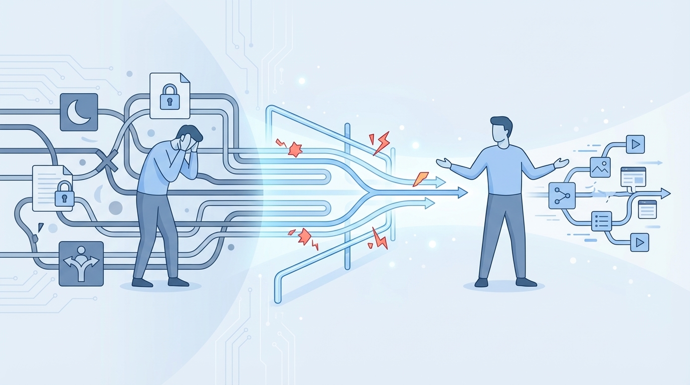 The Human Side Of A Bad Publish concept illustration - Oleno