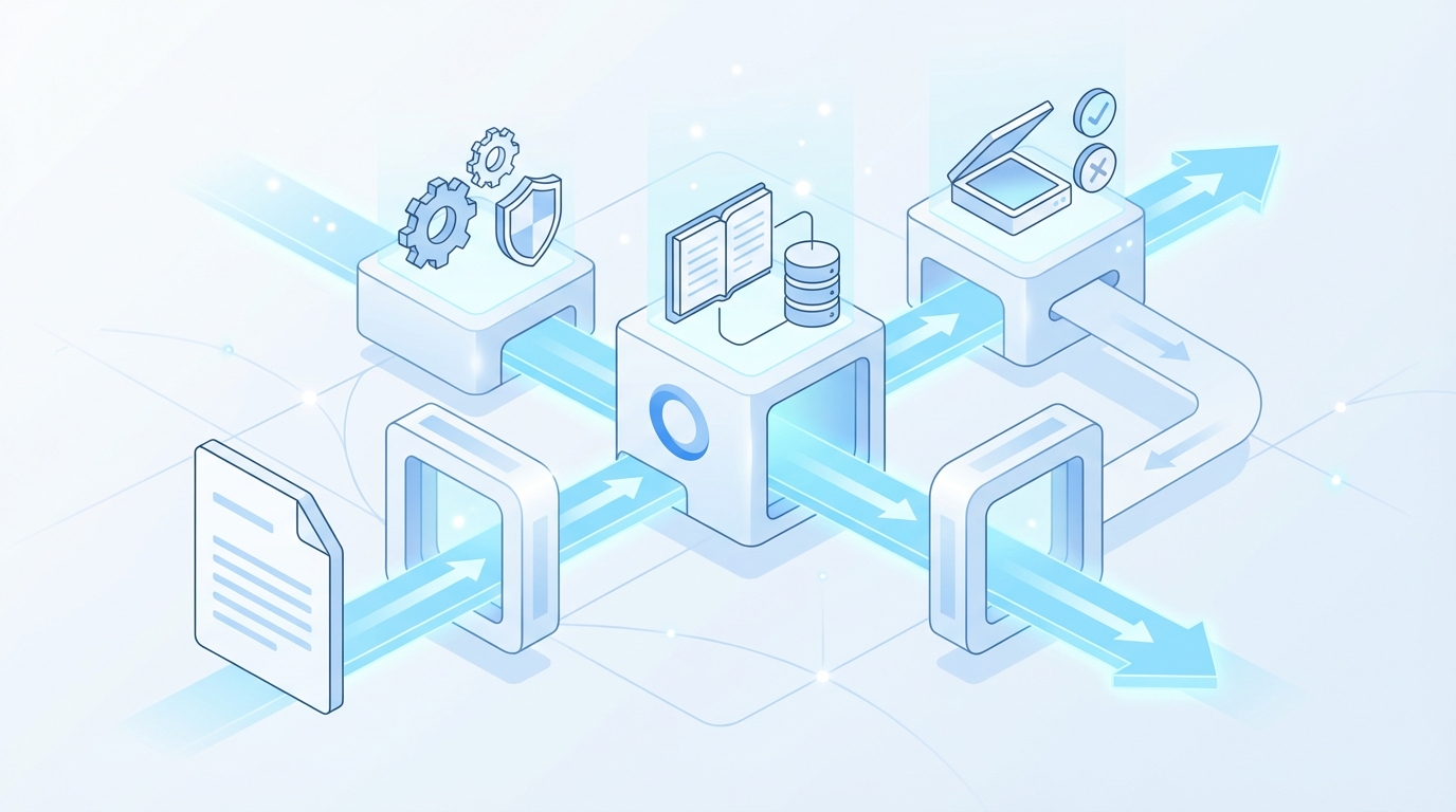 How Oleno Enforces a Compliance‑First Workflow Without Slowing You Down concept illustration - Oleno