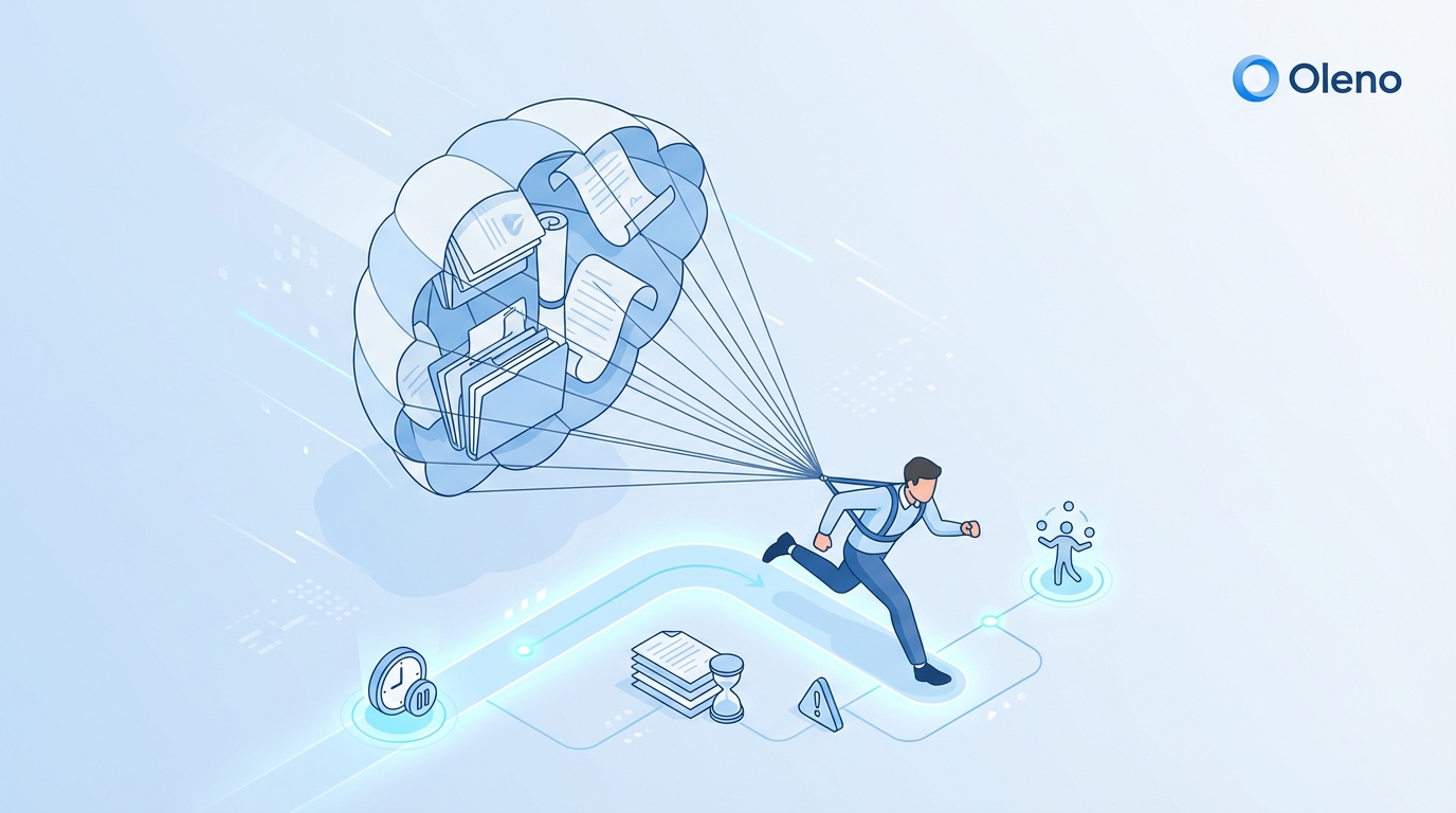 What It Feels Like to Ship With a Legal Queue concept illustration - Oleno