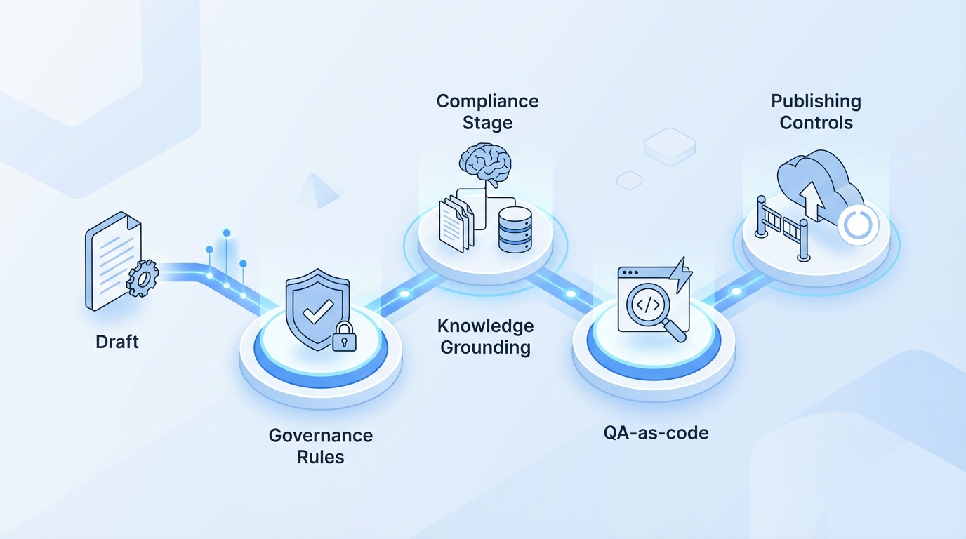 How Oleno Operationalizes Compliance From Draft To Publish concept illustration - Oleno