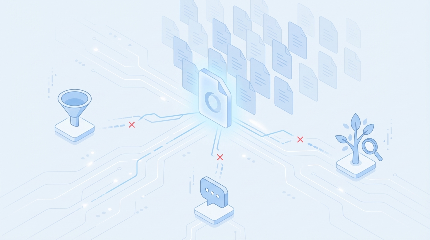 When Your Content Blends In, Everything Gets Hard concept illustration - Oleno