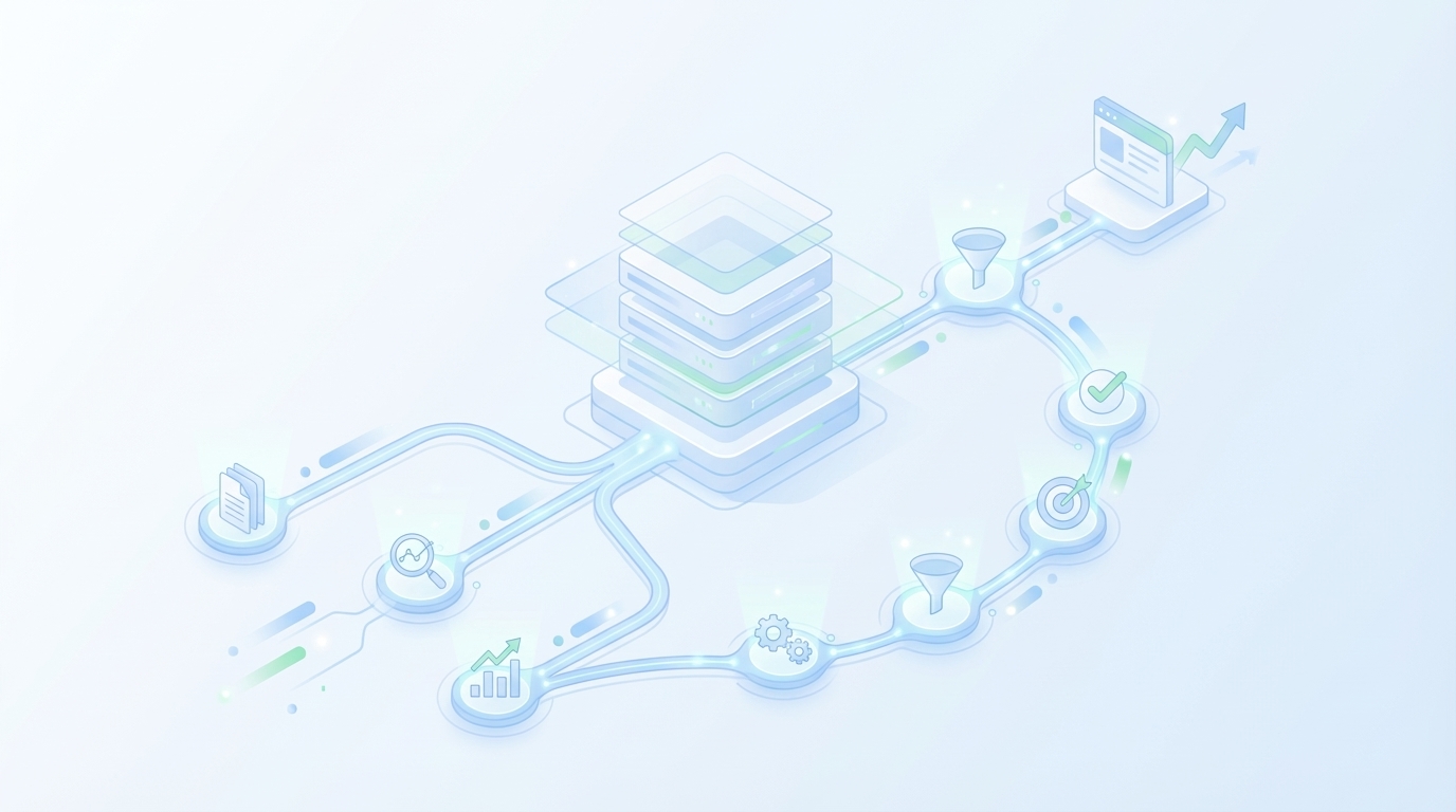 A Reproducible New Way To Run A Content Gap Audit In 7 Steps concept illustration - Oleno