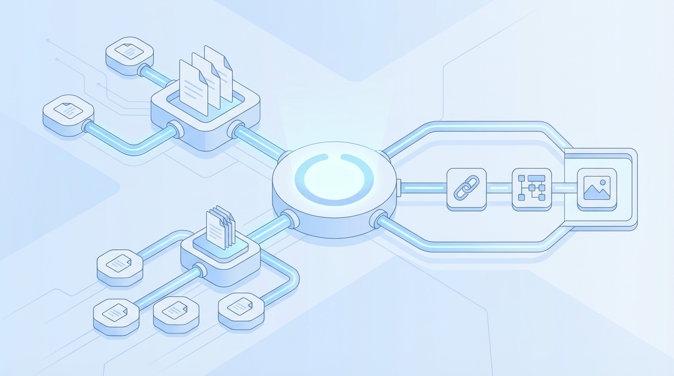 The New Way To Run A Deterministic Content Pipeline At Scale concept illustration - Oleno