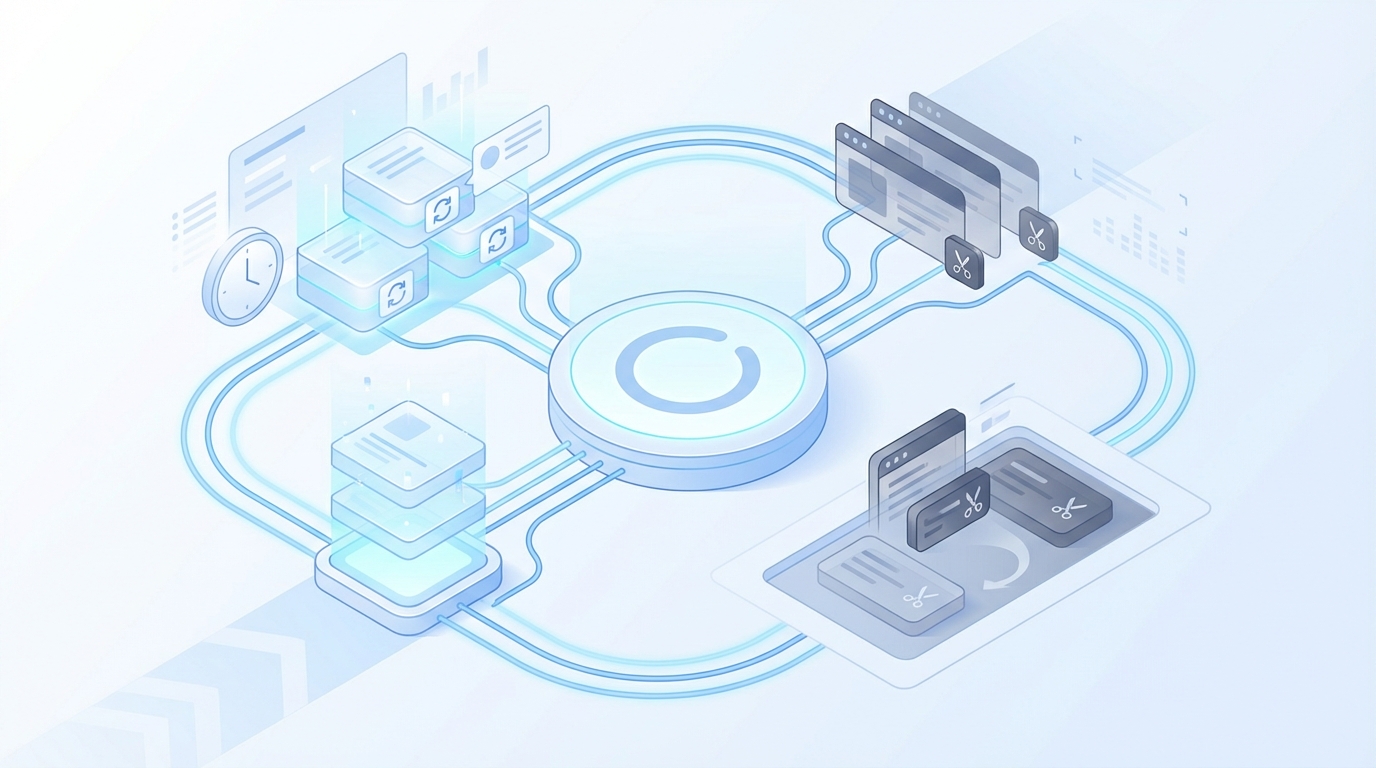 How Oleno Runs Your Pruning and Refresh Schedule Reliably concept illustration - Oleno