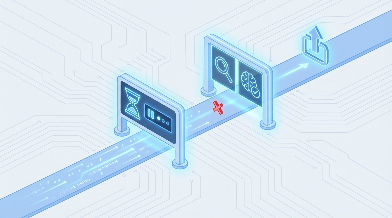Guardrails That Stop Waste Before Publish: Cooldowns + Info‑Gain concept illustration - Oleno