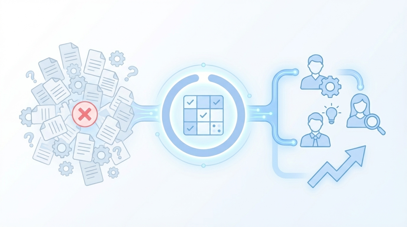 Rollout and Change Management: Get the Team to Adopt the Scorecard concept illustration - Oleno