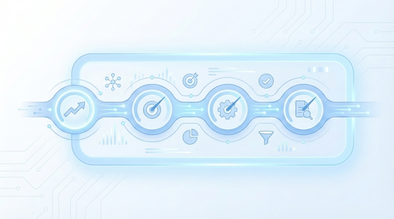 The Scorecard: 7 Metrics to Measure Authority Growth concept illustration - Oleno