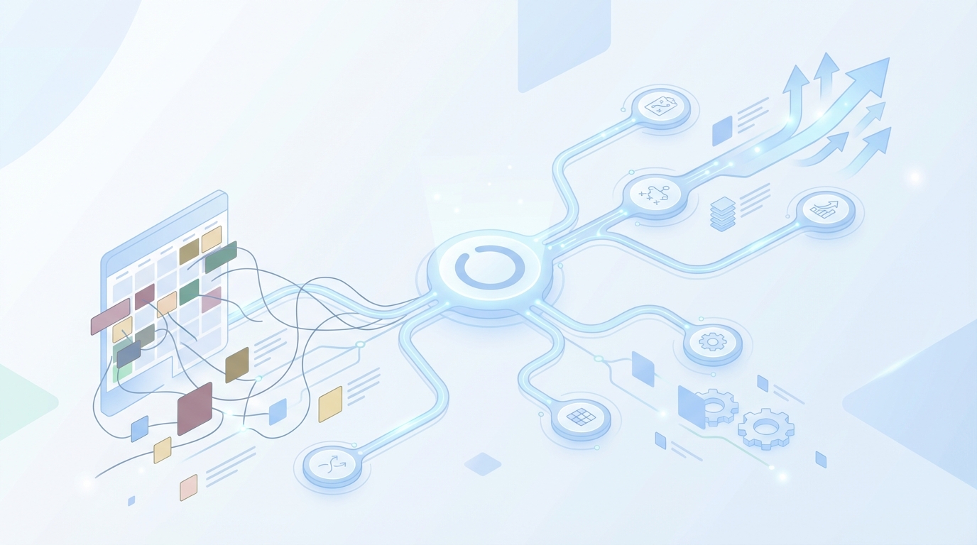 How Leaders Treat Execution As A Category And Make It Compound concept illustration - Oleno