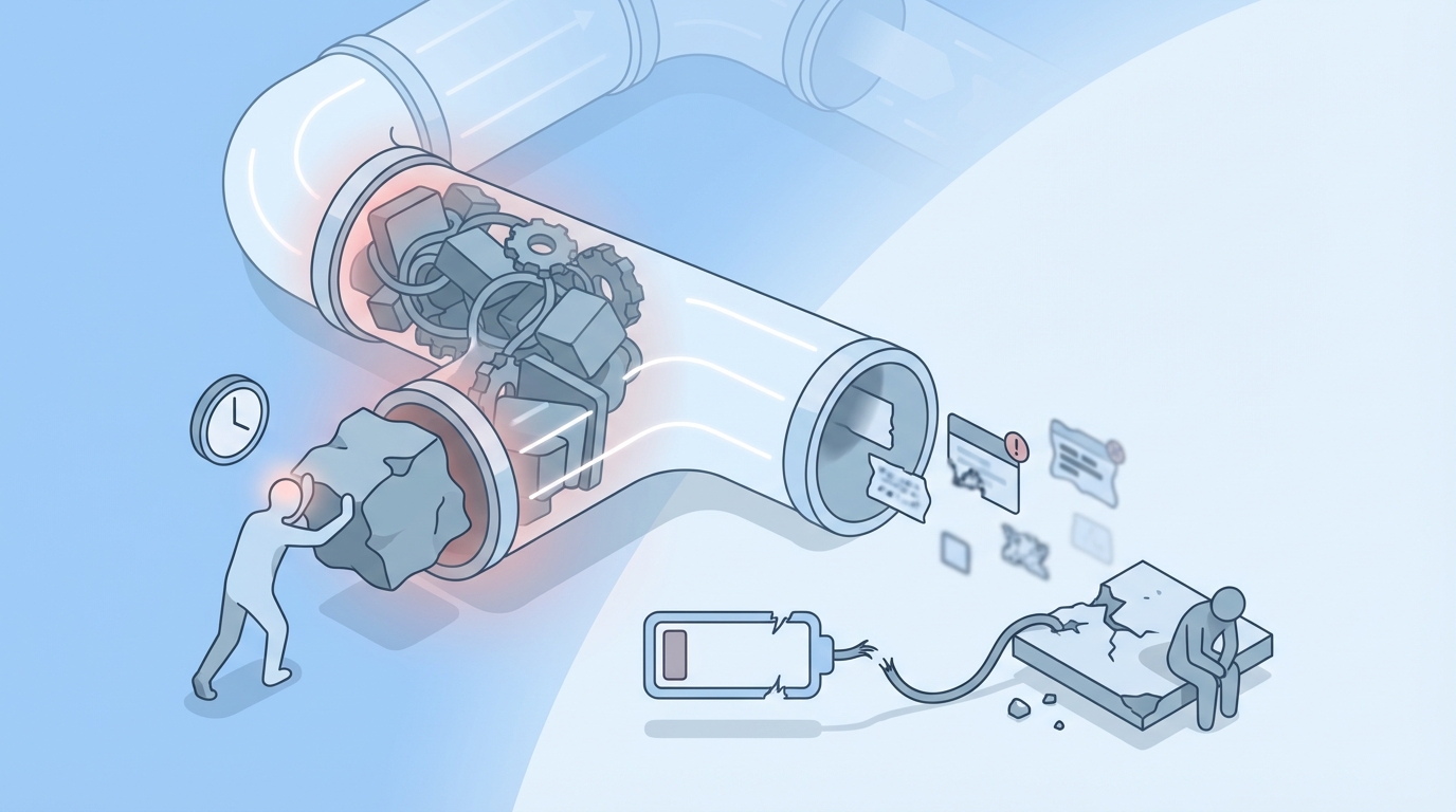 When Editing Drags, Quality Slips And Teams Burn Out concept illustration - Oleno