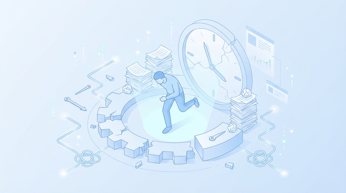 What It Feels Like To Run The Old Way concept illustration - Oleno