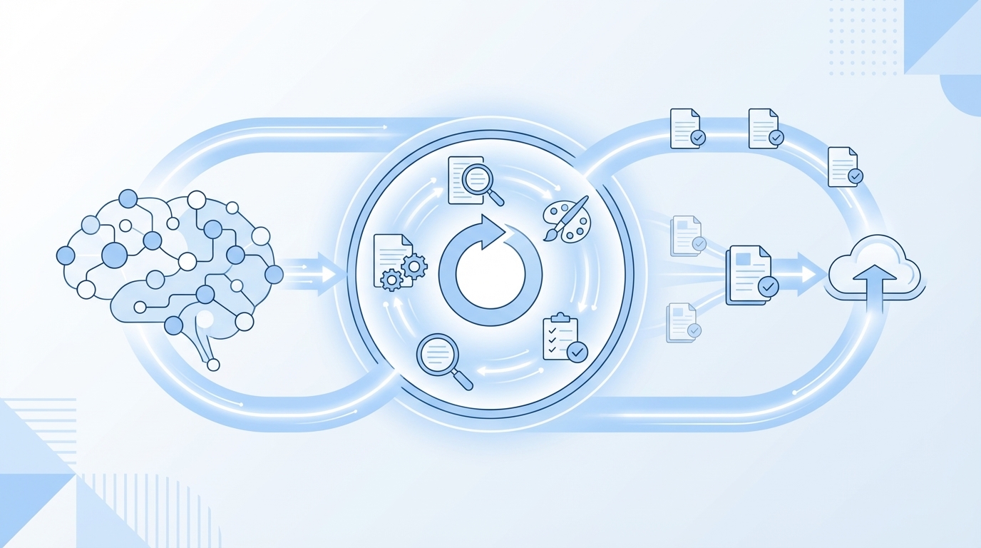 How Oleno Turns Strategy Into Publish-Ready Articles concept illustration - Oleno