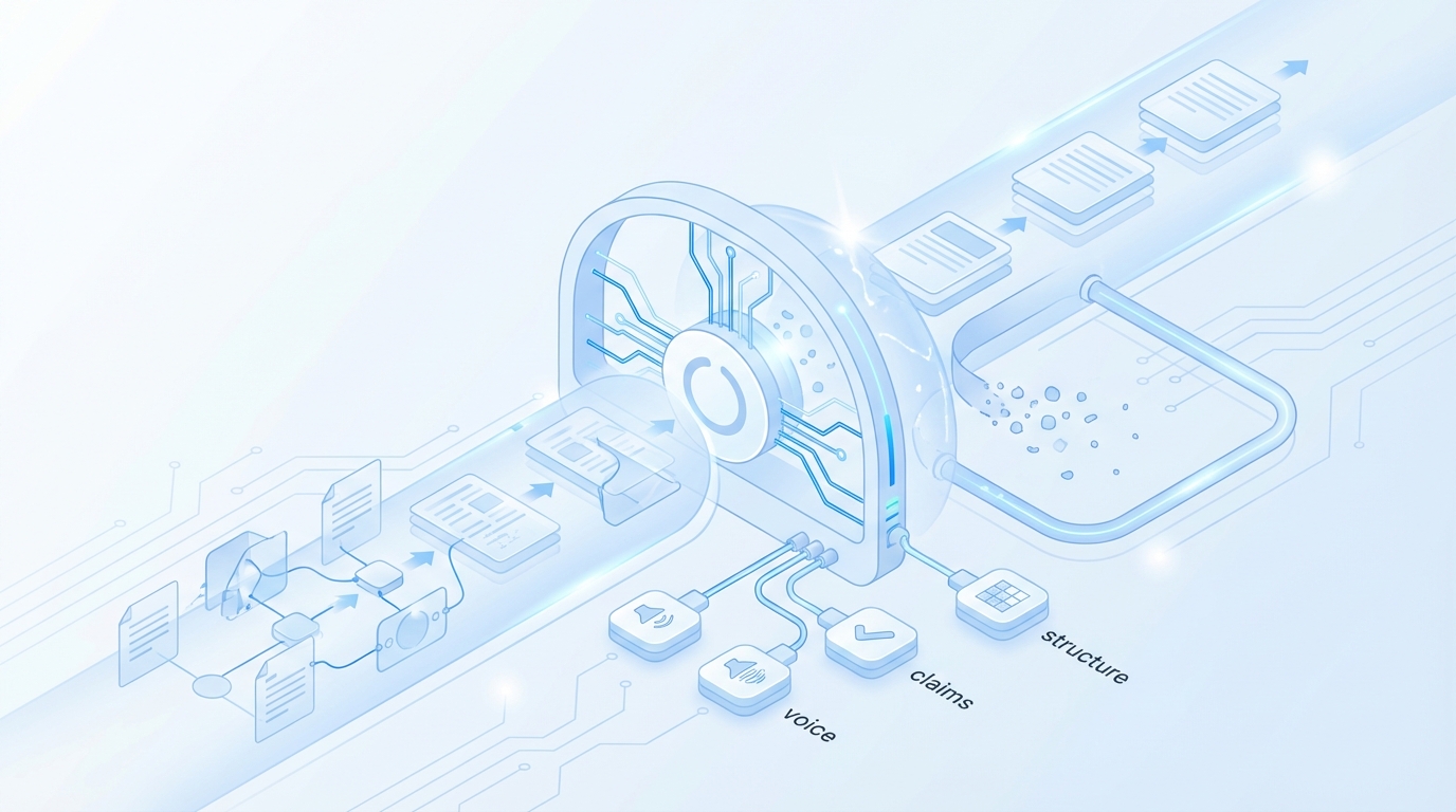 How Oleno Turns Governance Into A Gate That Blocks Drift concept illustration - Oleno
