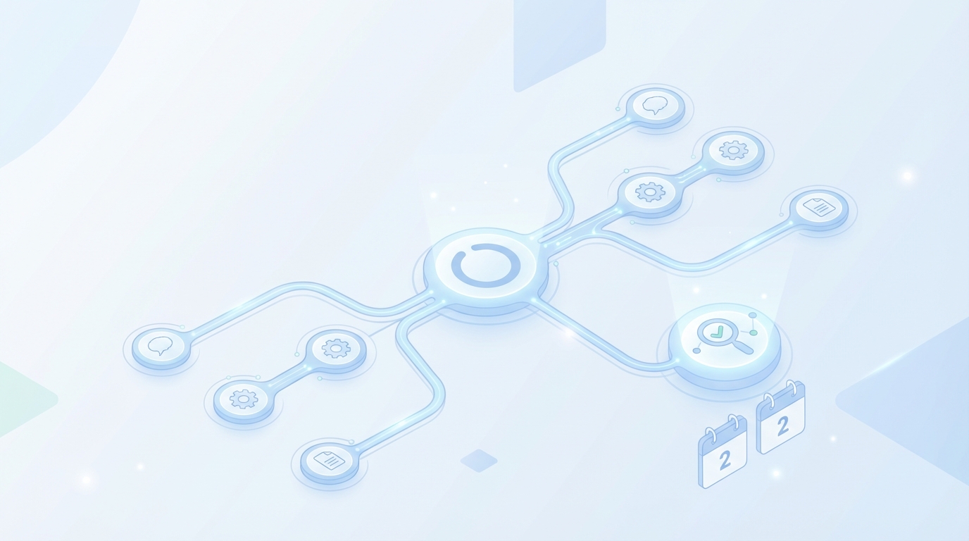 How To Evaluate: A Simple Process You Can Run Without Getting Sold To concept illustration - Oleno