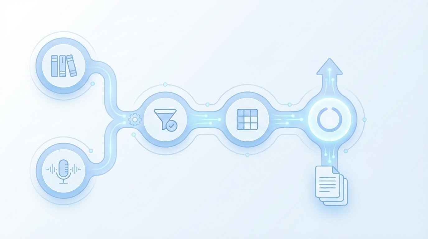 How Oleno Automates The Workflow End To End concept illustration - Oleno