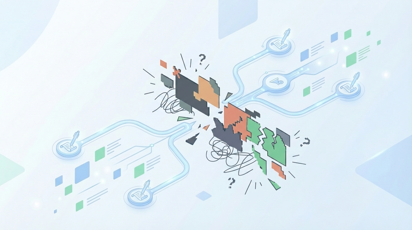 When Off-Brand Visuals Undercut Great Writing concept illustration - Oleno