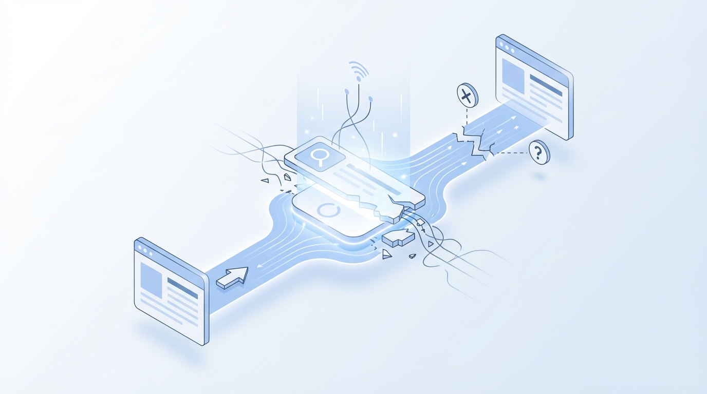 The Frustration Of Competing Pages And Missed Signals concept illustration - Oleno