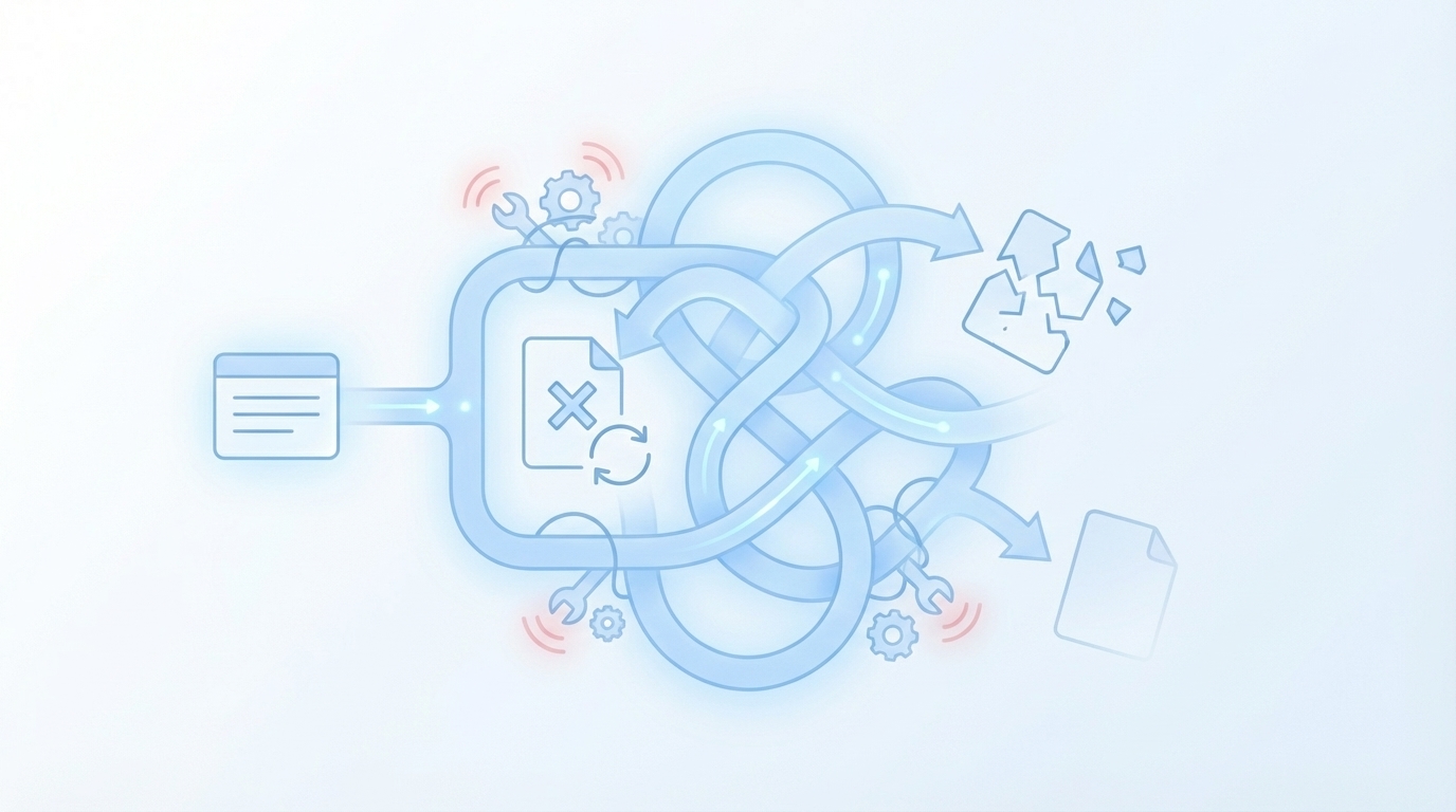 The Frustration You Feel Is Real: Rewrites, Missed Snippets, Orphan Pages concept illustration - Oleno